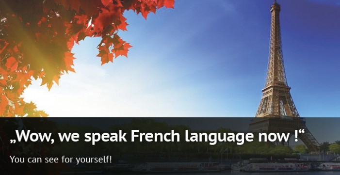 ,,Wow, we speak French language now!